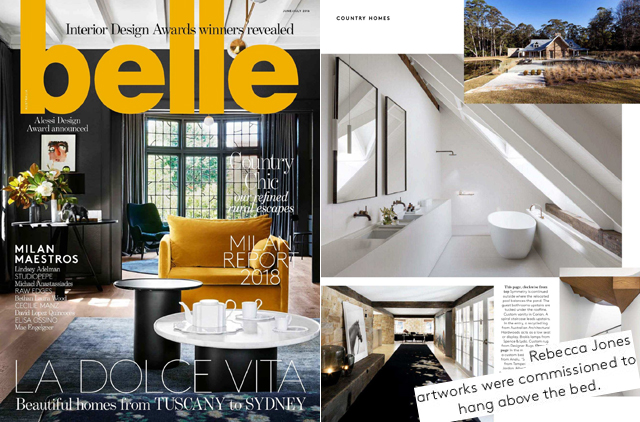 cover and internal page of Belle magazine