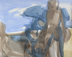 Melbourne artist Rebecca Jones - Artwork - Drawing - Coast - Beach Chat