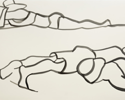 Melbourne artist Rebecca Jones - Artwork - Drawing - Coast - Catching Rays