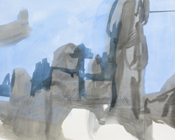 Melbourne artist Rebecca Jones - Artwork - Drawing - Coast - Layback