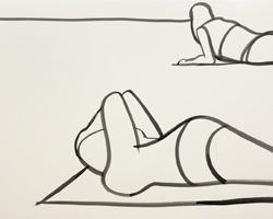 Melbourne artist Rebecca Jones - Artwork - Drawing - Coast - Sun and Sand