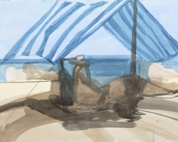Melbourne artist Rebecca Jones - Artwork - Drawing - Coast - Sunshade