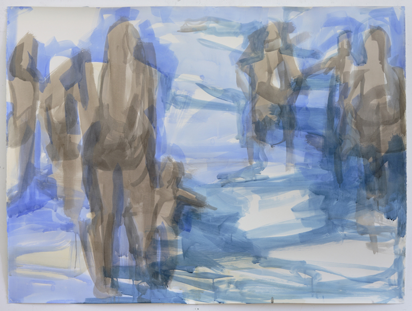 Melbourne artist Rebecca Jones - Artwork - Drawing - Coast - Morning Dip