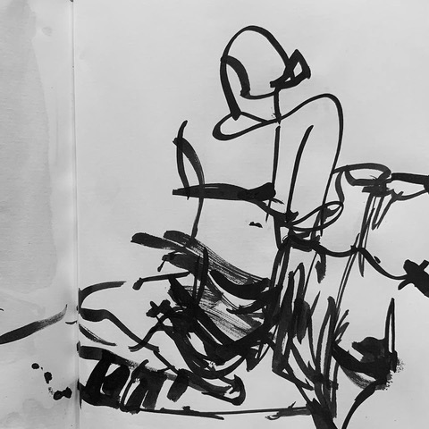 Fast Drawing series by Melbourne artist Rebecca Jones