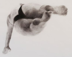 Melbourne artist Rebecca Jones - Artwork - Drawing - Swimming - Depth - Enduring