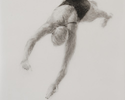 Melbourne artist Rebecca Jones - Artwork - Drawing - Swimming - Depth - Saturday Morning XI
