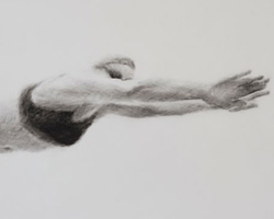 Melbourne artist Rebecca Jones - Artwork - Drawing - Swimming - Depth - Saturday Morning V