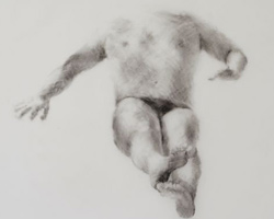 Melbourne artist Rebecca Jones - Artwork - Drawing - Swimming - Depth - Saturday Morning VI