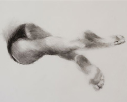 Melbourne artist Rebecca Jones - Artwork - Drawing - Swimming - Depth - Saturday Morning VIII