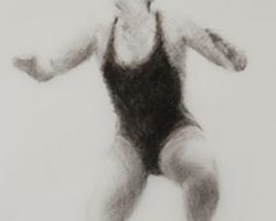 Melbourne artist Rebecca Jones - Artwork - Drawing - Swimming - Depth - Saturday morning IX