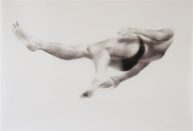 Melbourne artist Rebecca Jones - Artwork - Drawing - Swimming - Depth - Drifting