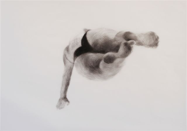 Melbourne artist Rebecca Jones - Artwork - Drawing - Swimming - Depth - Enduring