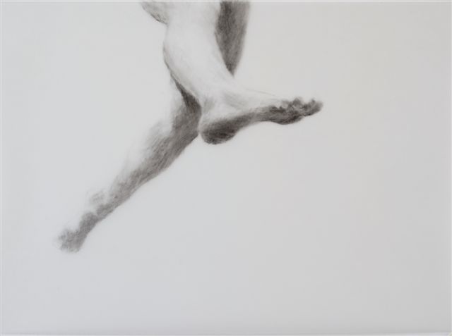 Melbourne artist Rebecca Jones - Artwork - Drawing - Swimming - Depth - Saturday Morning I