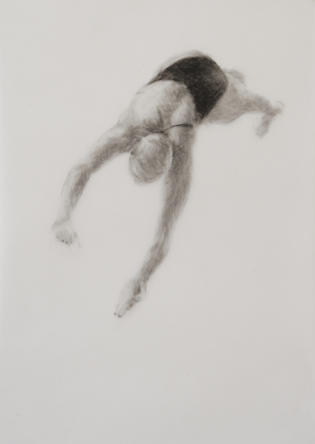 Melbourne artist Rebecca Jones - Artwork - Drawing - Swimming - Depth - Saturday Morning XI