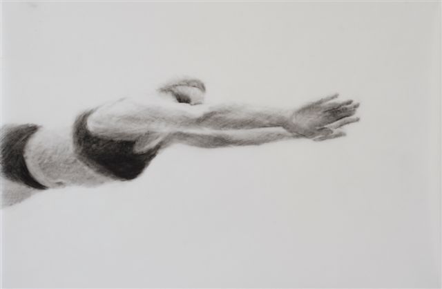 Melbourne artist Rebecca Jones - Artwork - Drawing - Swimming - Depth - Saturday Morning V