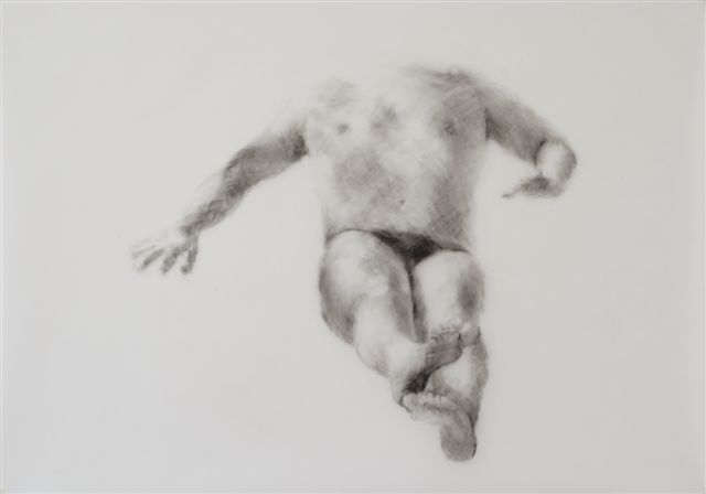 Melbourne artist Rebecca Jones - Artwork - Drawing - Swimming - Depth - Saturday Morning VI
