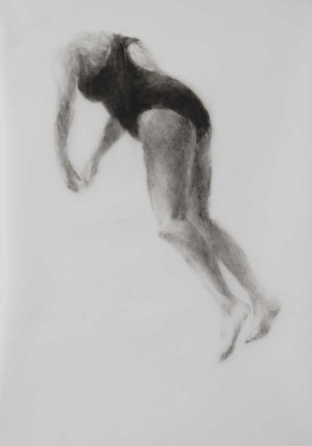 Melbourne artist Rebecca Jones - Artwork - Drawing - Swimming - Depth - Saturday Morning VII