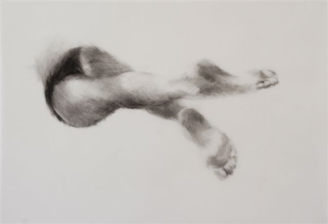 Melbourne artist Rebecca Jones - Artwork - Drawing - Swimming - Depth - Saturday Morning VIII