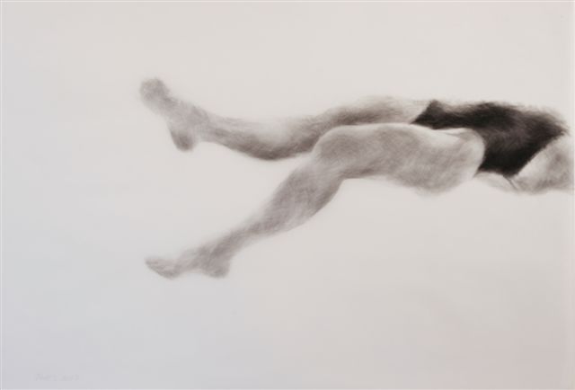 Melbourne artist Rebecca Jones - Artwork - Drawing - Swimming - Depth - Vanishing