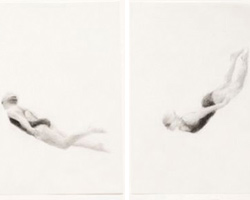 Melbourne artist Rebecca Jones - Artwork - Drawing - Swimming - Flow