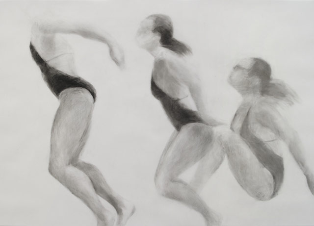 Melbourne artist Rebecca Jones - Artwork - Drawing - Swimming - Open Water - Crest