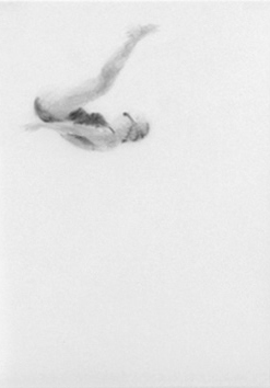 Melbourne artist Rebecca Jones - Artwork - Drawing - Swimming - Tumbleturn 13