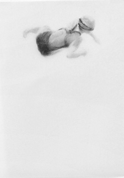 Melbourne artist Rebecca Jones - Artwork - Drawing - Swimming - Tumbleturn 9
