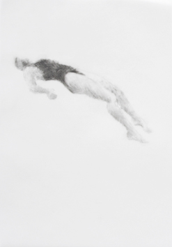 Melbourne artist Rebecca Jones's drawing - Swimming - Water 4