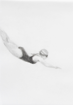 Melbourne artist Rebecca Jones's drawing - Swimming - Water 7