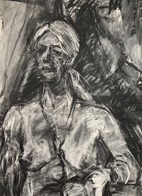 Melbourne artist Rebecca Jones - Artwork - Painting - Blue Matter (The creative process 2: From drawing to painting)