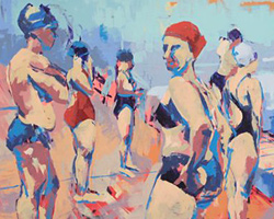 Melbourne artist Rebecca Jones - Artwork - Painting - Swim Squad