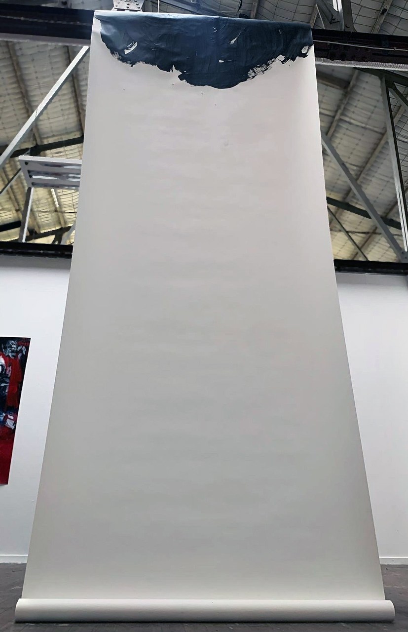 Melbourne artist Rebecca Jones's painting - Expreienced (back)