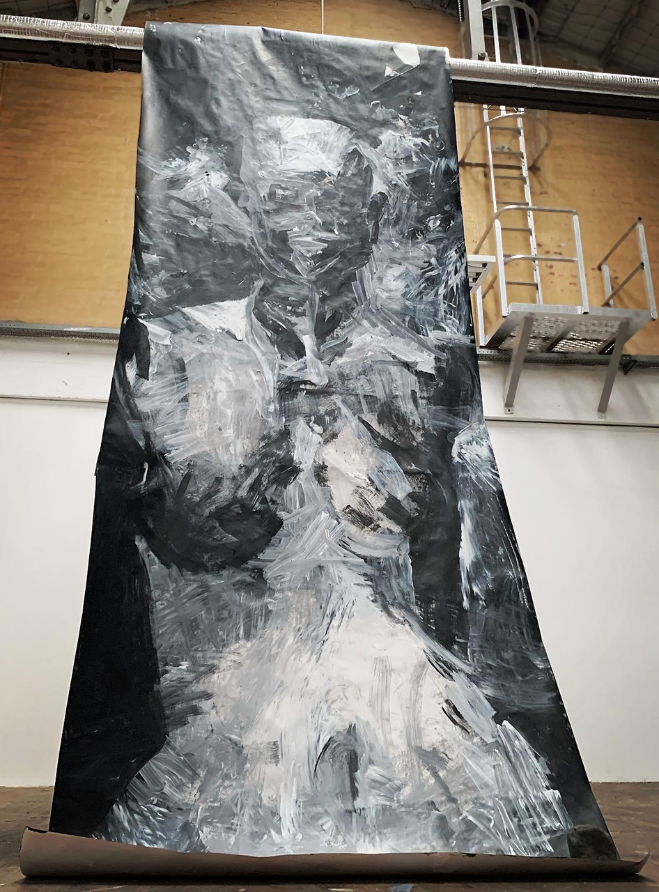 Melbourne artist Rebecca Jones's painting - Expreienced (front)