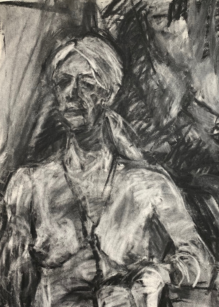 Melbourne artist Rebecca Jones - Artwork - Painting - Blue Matter (The creative process 2: From drawing to painting)