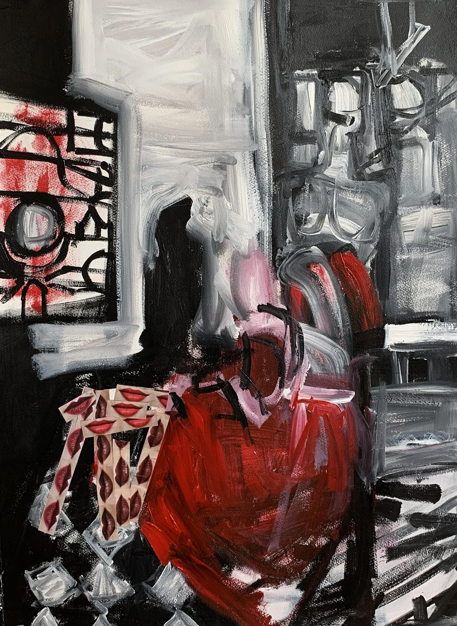Melbourne artist Rebecca Jones - Artwork - Painting - Lipstick