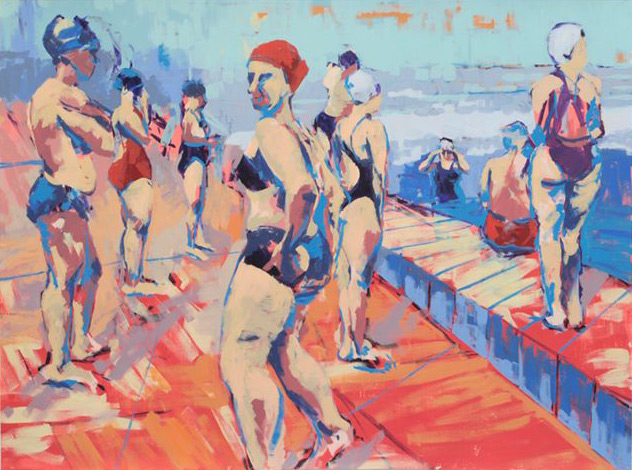 Melbourne artist Rebecca Jones - Artwork - Painting - Swim Squad