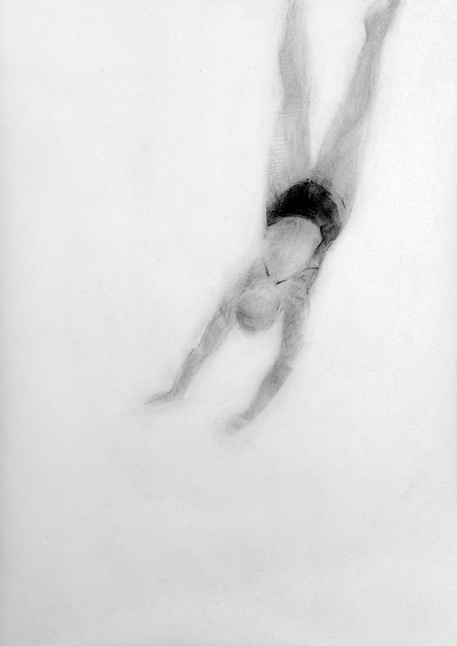 Melbourne artist Rebecca Jones - Artwork - Drawing - Swimmer I (2026)