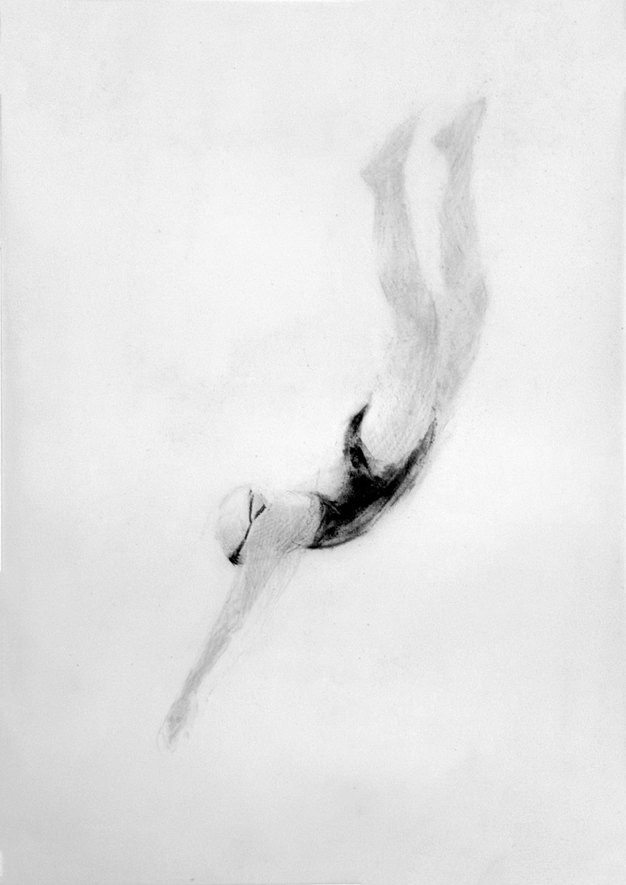 Melbourne artist Rebecca Jones - Artwork - Drawing - Swimmer II (2026)